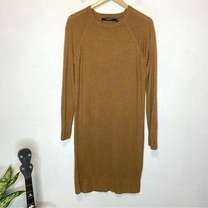 Vero Moda‎ Women’s Small Sweater Dress Tan Tobacco Meghan Knit Long Sleeve